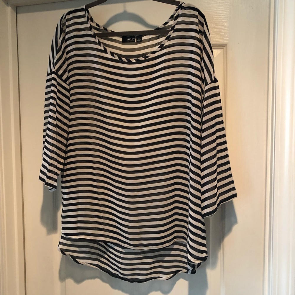 a.n.a sheer stripped top!